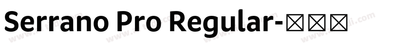 Serrano Pro Regular字体转换